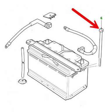 Bolt, Battery Hold Down  GNB3544AC